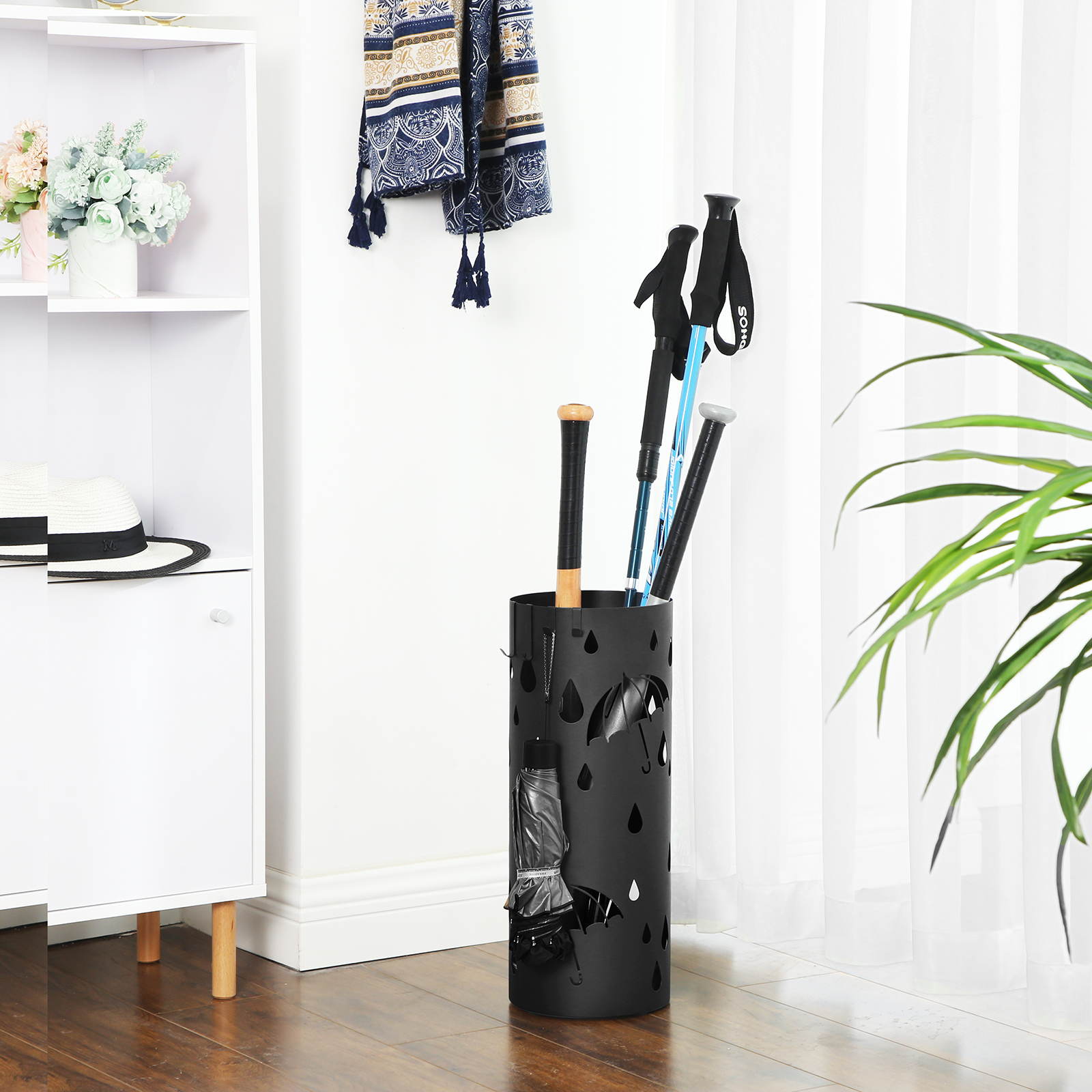 Svart paraplyställ - Paraplyn & Droppar design - Bild 8
