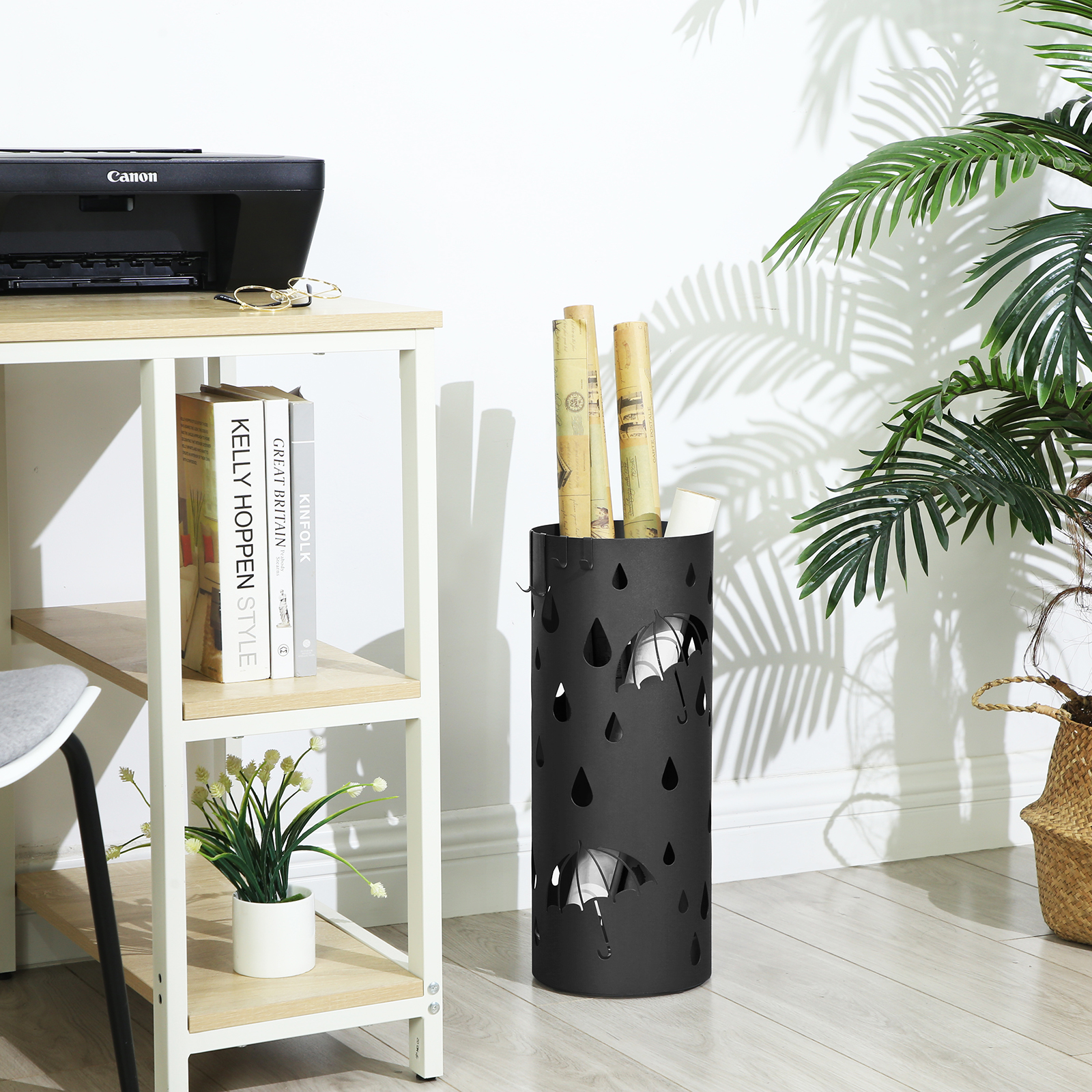 Svart paraplyställ - Paraplyn & Droppar design - Bild 9