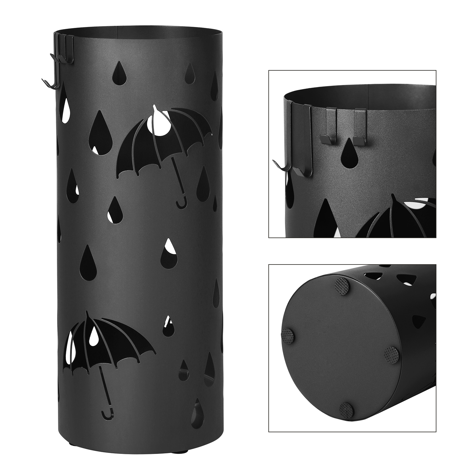 Svart paraplyställ - Paraplyn & Droppar design - Bild 6