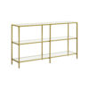 Konsolbord med glasskiva - Guld