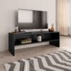 Tv-bänk svart 120x40x40 cm konstruerat trä