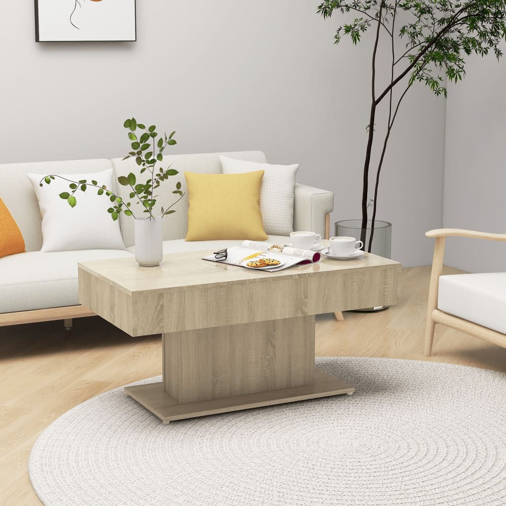 Soffbord sonoma-ek 96x50x45 cm konstruerat trä