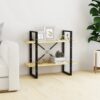 Bokhylla 2 hyllplan 80x30x70 cm massiv furu