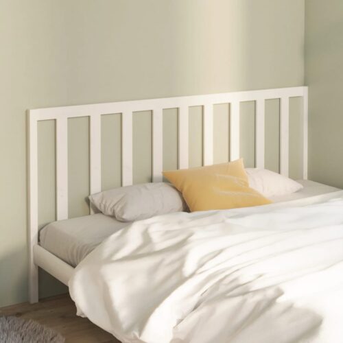 Sänggavel vit 206x4x100 cm massiv furu