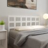 Sänggavel vit 156x4x100 cm massiv furu