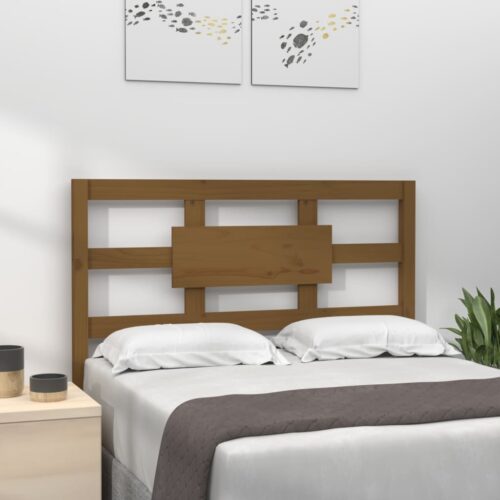 Sänggavel honungsbrun 80,5x4x100 cm massiv furu