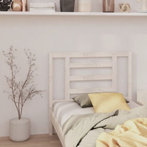 Sänggavel vit 96x4x100 cm massiv furu
