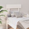 Sänggavel vit 103,5x3x81 cm massiv furu