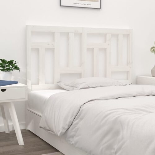 Sänggavel vit 205,5x4x100 cm massiv furu