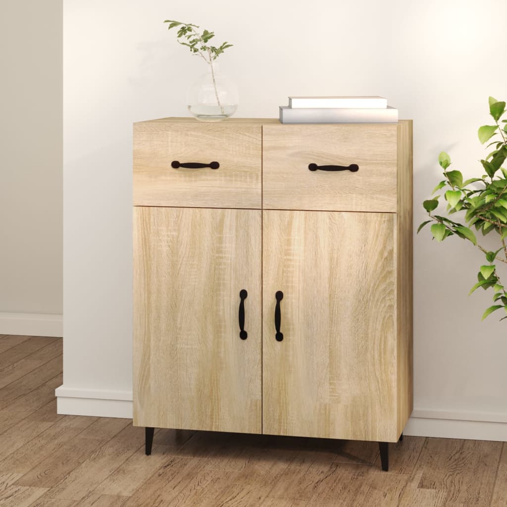 Skänk sonoma-ek 69,5x34x90 cm konstruerat trä