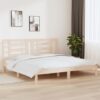 Sängram utan madrass 200x200 cm massiv furu