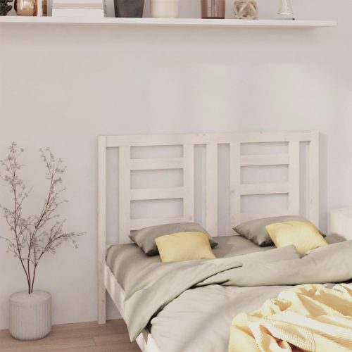 Sänggavel vit 146x4x100 cm massiv furu