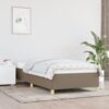 Sängram utan madrass Taupe 80x200cm tyg