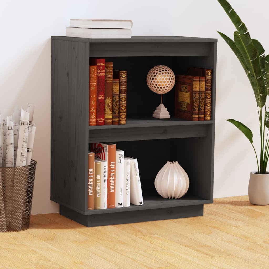 Konsolbord grå 60x34x75 cm massiv furu
