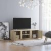TV-bänk sonoma-ek 120x34x37 cm konstruerat trä