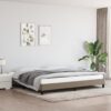 Sängram utan madrass taupe 200x200 cm tyg