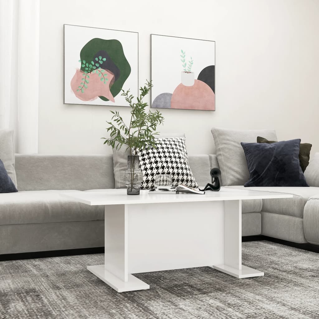 Soffbord vit 103,5x60x40 cm konstruerat trä