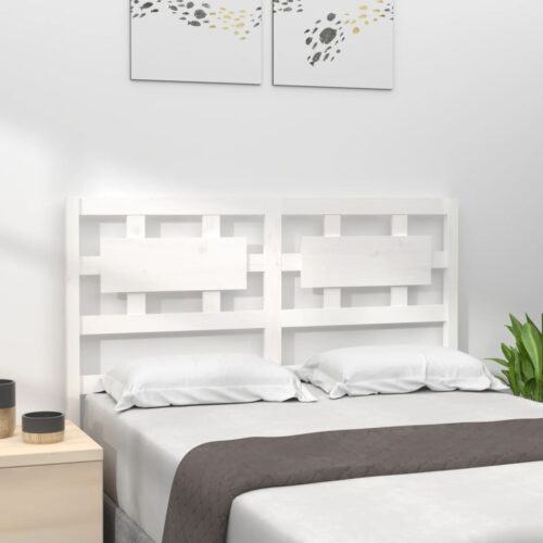 Sänggavel vit 185,5x4x100 cm massiv furu
