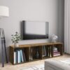 Bokhylla/tv-bänk rökfärgad ek 143x30x36 cm konstruerat trä
