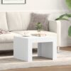 Soffbord vit 50x50x35 cm konstruerat trä