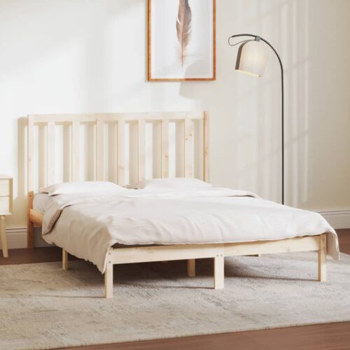 Sängram utan madrass 135x190 cm massiv furu