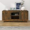 Tv-bänk rökfärgad ek 102x35x45 cm konstruerat trä