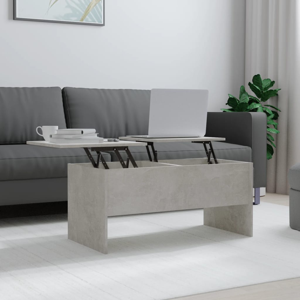 Soffbord betonggrå 102x50,5x46,5 cm konstruerat trä