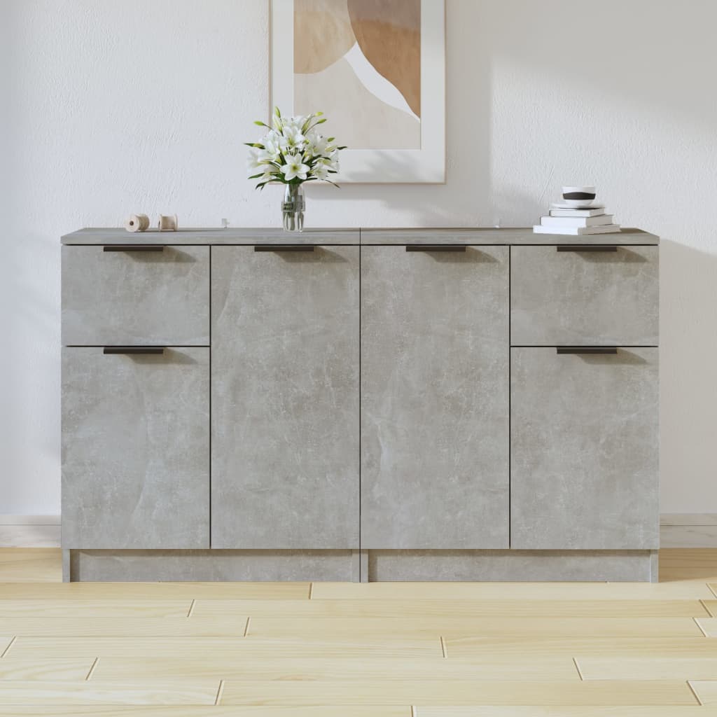 Skänk 2 st betonggrå 60x30x70 cm konstruerat trä