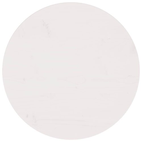 Bordsskiva vit Ø60x2,5 cm massiv furu