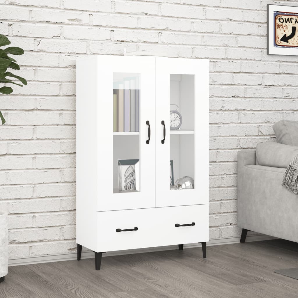 Skänk vit 70x31x115 cm konstruerat trä