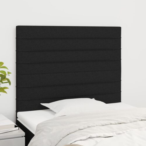 Huvudgavlar 2 st svart 90x5x78/88 cm tyg