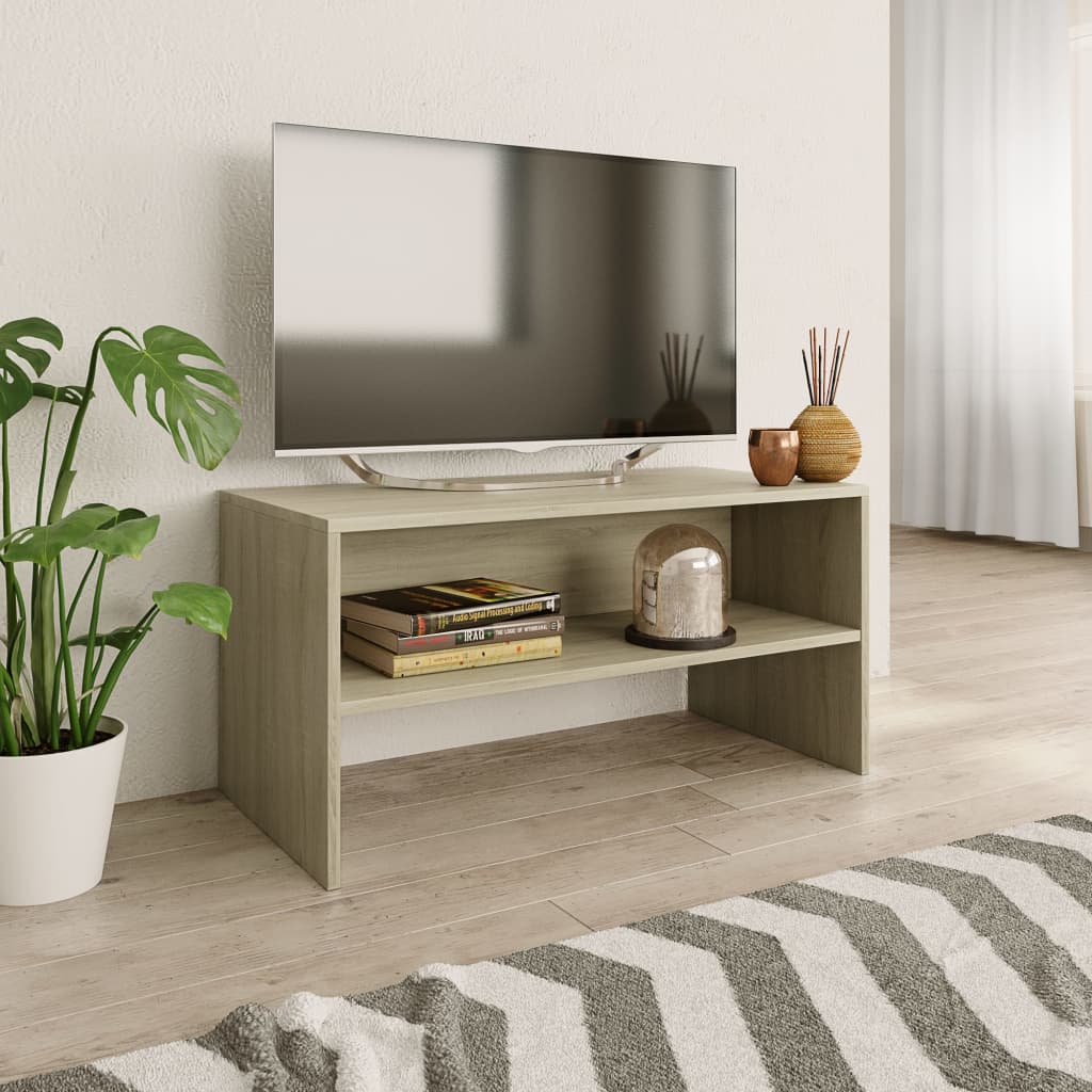 Tv-bänk sonoma-ek 80x40x40 cm konstruerat trä