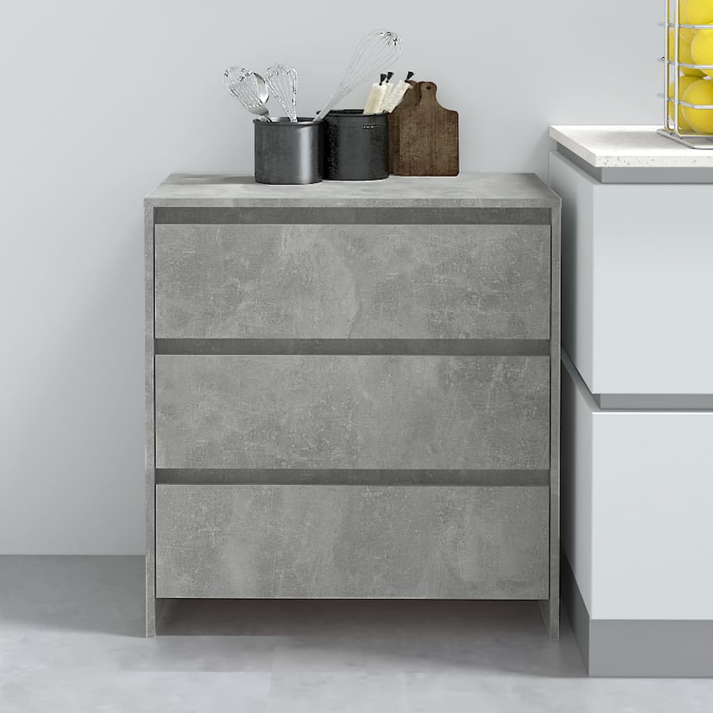 Skänk betonggrå 70x41x75 cm konstruerat trä
