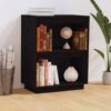 Konsolbord svart 60x34x75 cm massiv furu
