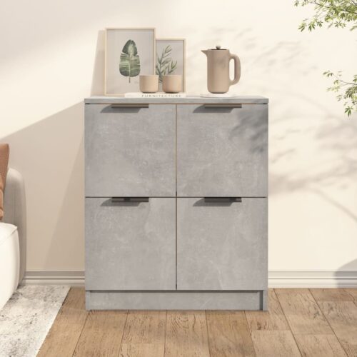 Skänk betonggrå 60x30x70 cm konstruerat trä