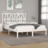 Sängram vit massiv furu 120x200 cmmassiv