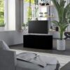 Tv-bänk svart 80x34x36 cm konstruerat trä