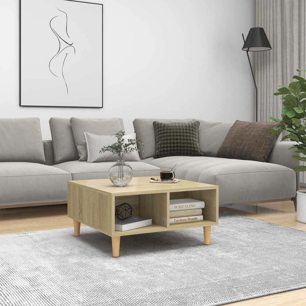 Soffbord sonoma-ek 60x60x30 cm konstruerat trä