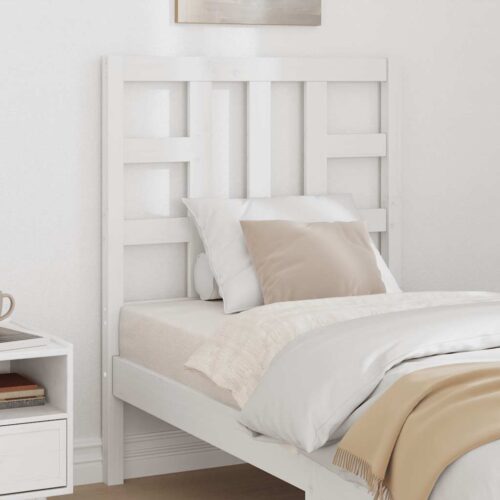 Sänggavel vit 81x4x100 cm massiv furu