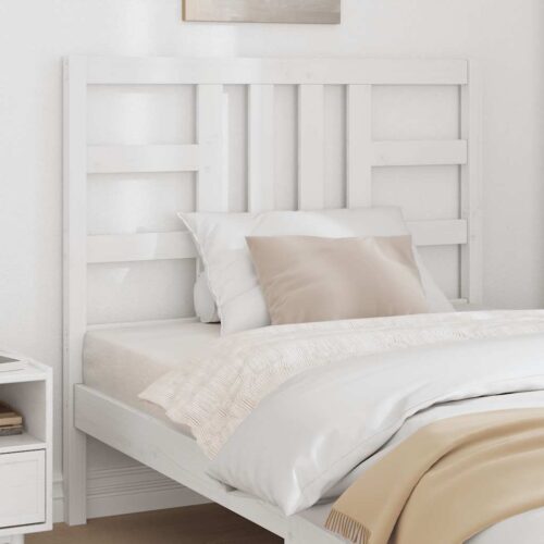 Sänggavel vit 106x4x100 cm massiv furu