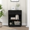 Konsolbord svart 60x34x75 cm massiv furu