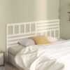 Sänggavel vit 206x4x100 cm massiv furu