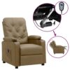 Elektrisk reclinerfåtölj cappuccino konstläder