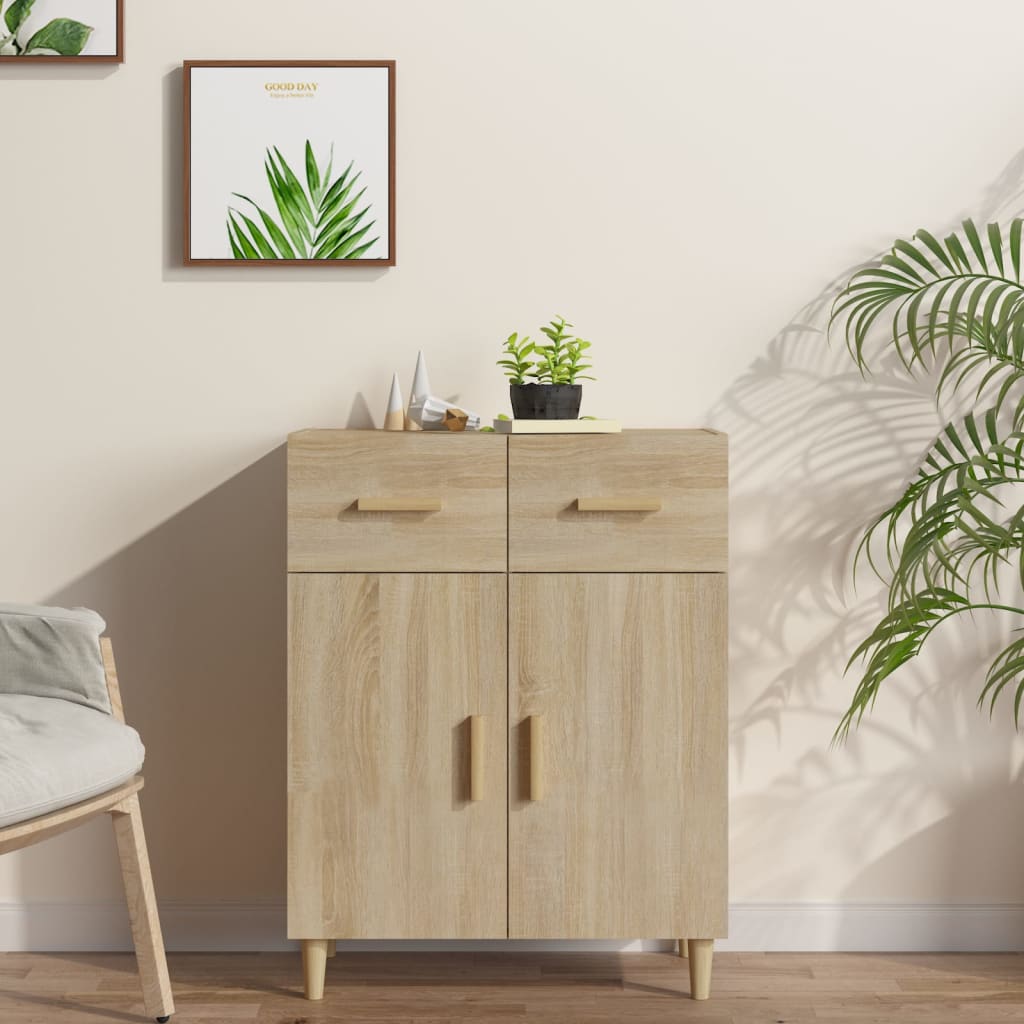 Skänk sonoma-ek 69,5x34x89 cm konstruerat trä