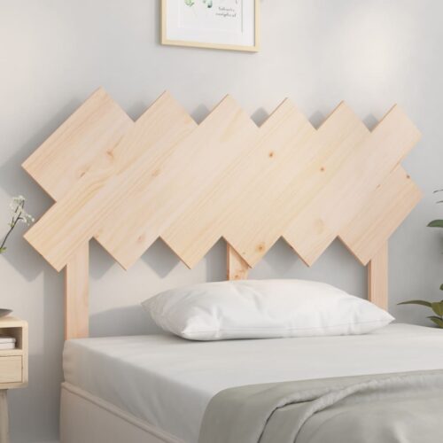 Sänggavel 122,5x3x80,5 cm massiv furu