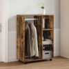 Garderob rökfärgad ek 80x40x110 cm konstruerat trä