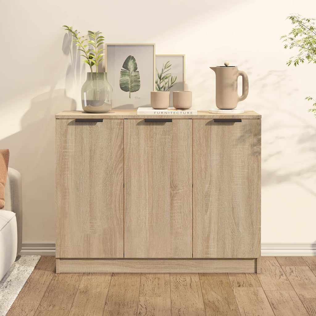 Skänk sonoma-ek 90,5x30x70 cm konstruerat trä