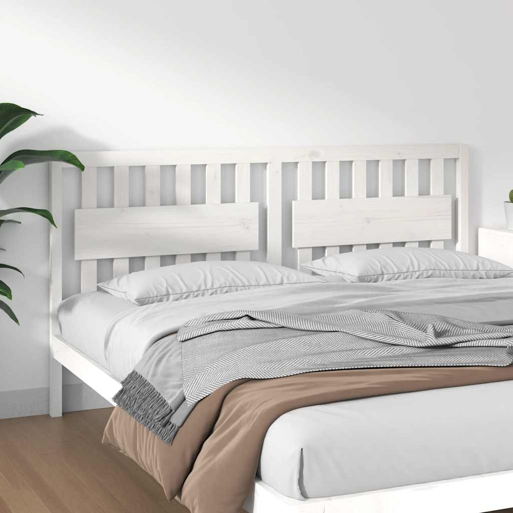 Sänggavel vit 185,5x4x100 cm massiv furu