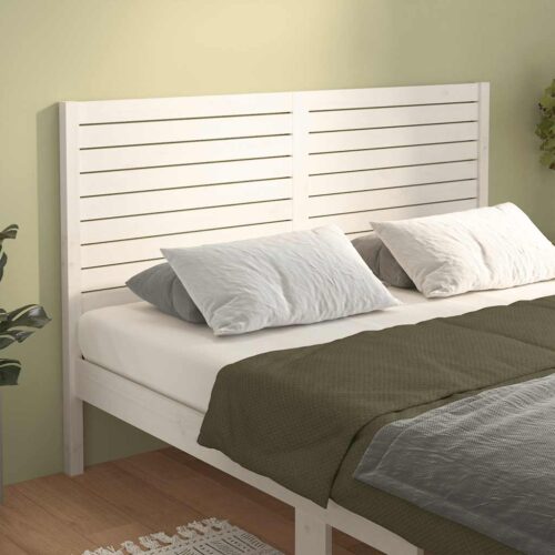 Sänggavel vit 166x4x100 cm massiv furu