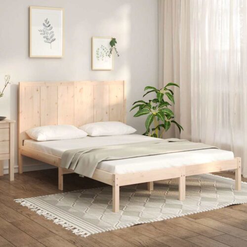Sängram utan madrass 120x200 cm massiv furu